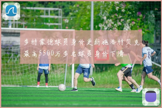 多特蒙德球员身价更新施洛特贝克最高5500万多名球员身价下滑